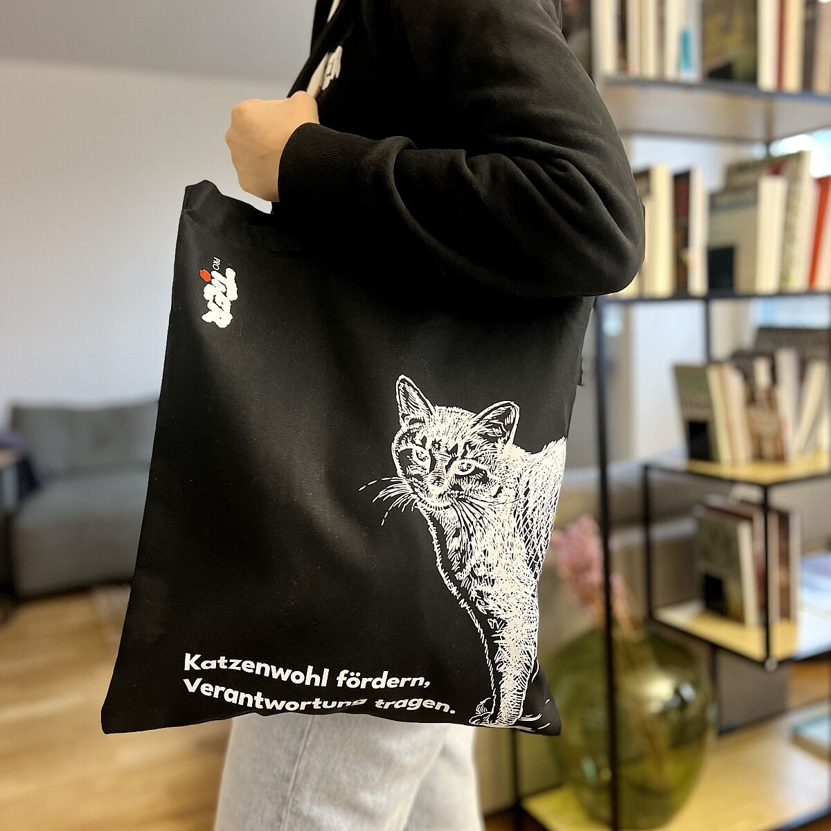 Tragtasche mit Herz / Spendenaktion Katzenkastration