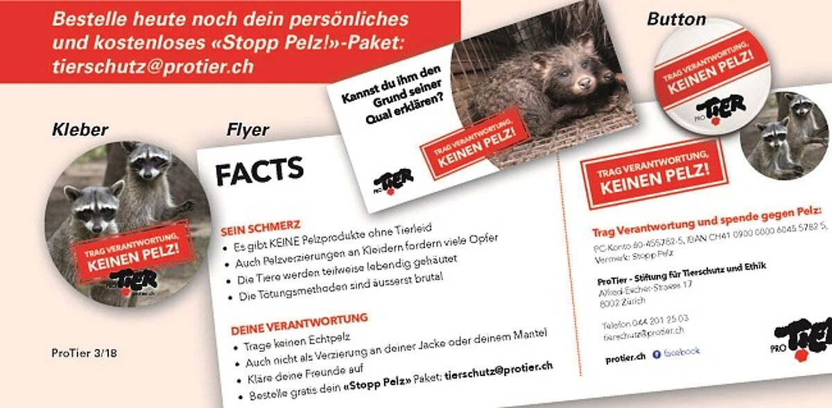 Bestelle Gratis Dein Stopp Pelz Paket Tierschutz Tierhaltung Stiftung Protier Zurich